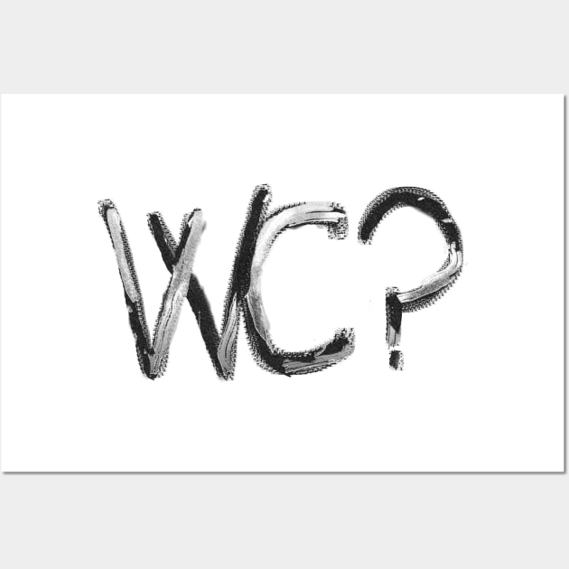 WC? (Black) Wall Art by Ama_Sama